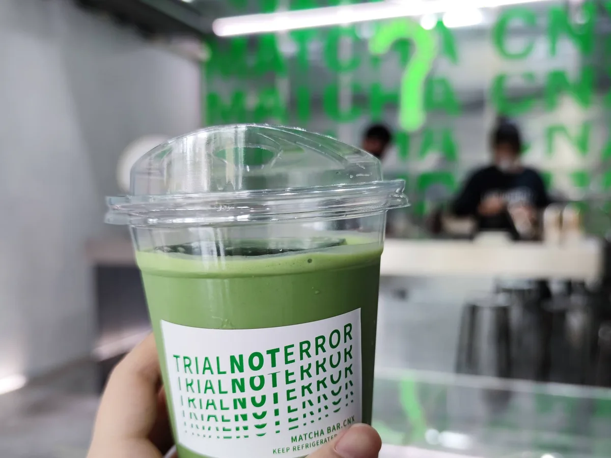 Iced matcha from Trial Not Error in Chiang Mai